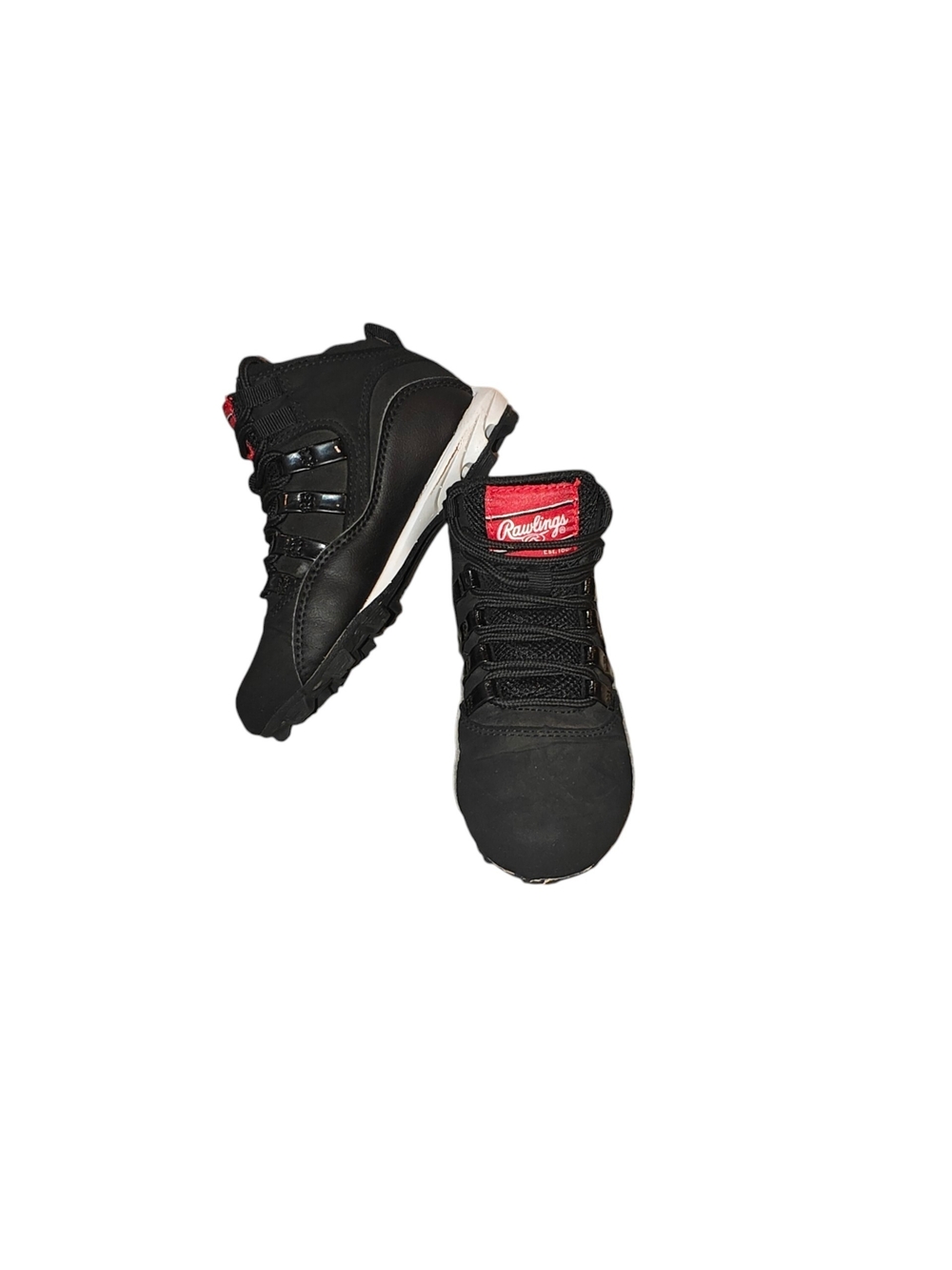 Rawlings Rookie Mid Baseball Cleats in Black Toddler Youth Size 12c